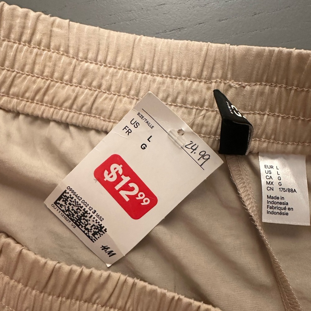 H&M Light Tan Elastic Waist Trousers